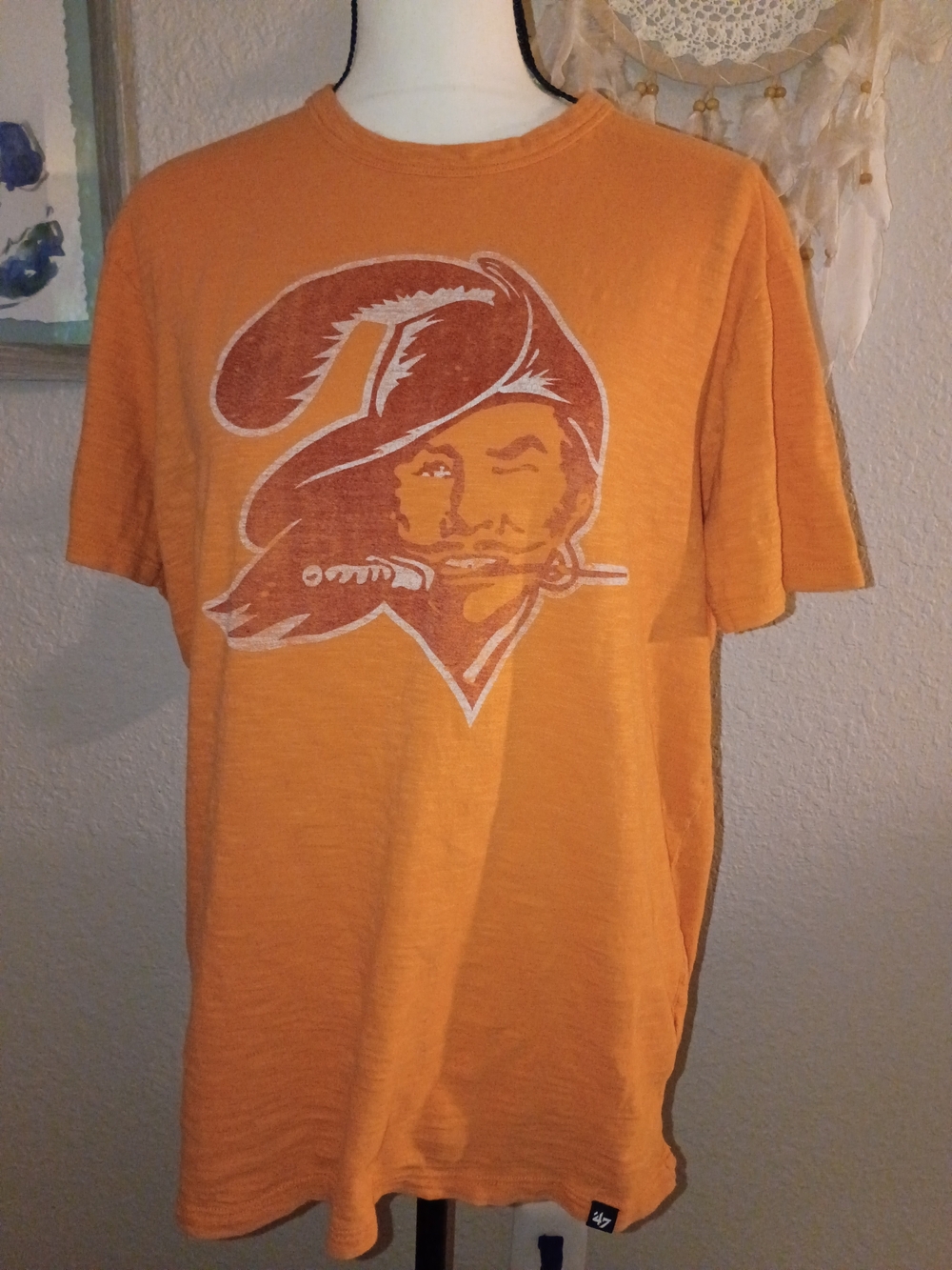 47 Brand Orange Short-Sleeve Pirate Graphic Tee